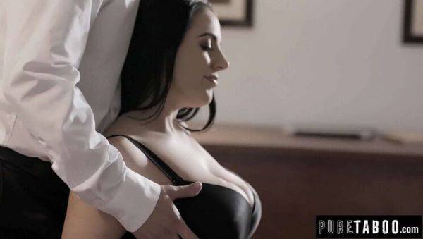 Stream this hardcore scene of : Angela White Double Facial Bukkake - Shy Client Gets Rough Anal & DP Therapy