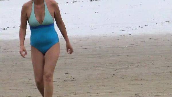 View this HD video named : Hot Blonde Stepmom Fucks Stepson First Time on Beach - Ardientes69