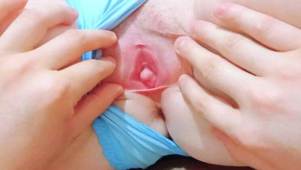 Stream the HD video of : Extreme Close-Up: Cute Virgin Girl Spreads Tight Pink Pussy Wide Open