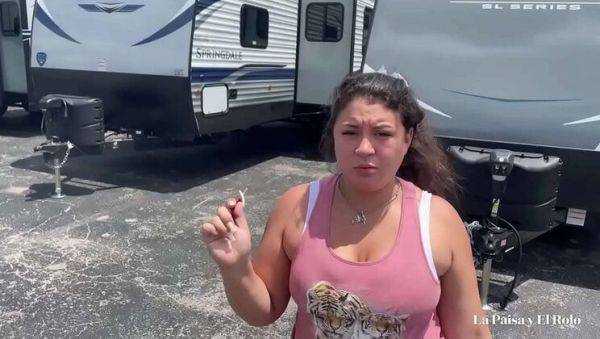 Stream uncensored video titled : Hot Colombian teen La Paisa gets pussy & ass fucked doggystyle in public by salesman