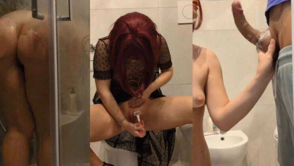 View the uncensored scene of : Stepmom Gives Stepson A Bidet Blowjob - Rotten Cock Smell Turns Her On