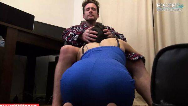 Play HD video of : Jess Scotland rides Luke Hotrod hard with big tits bouncing - cumshot finish!