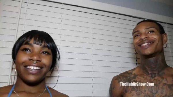 Watch this complete video of : Blasian teen takes first gangbang with huge black cocks - amateur reality fuck