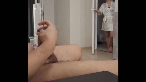 Enjoy watching this complete video titled : Stepmom Catches Step Son Jerking Off - Big Cock & Huge Cumshot