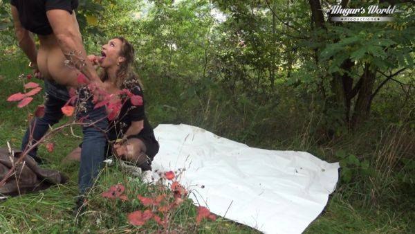 View the uncut movie named : Behind The Of Nympho Wife Quick Anal Fuck In The Forest With Julia North