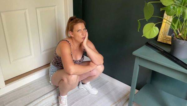 Watch this uncut movie called : Hot Blonde MILF Neighbour Fucks Hard After Forgetting Her Key - Rough Doggystyle & Deep Throat BJ