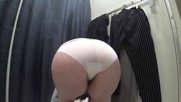 Enjoy watching the hardcore movie called : BBW Milf Irishka Shows Off Big Tits & Juicy Ass in Public Dressing Room Hidden Cam