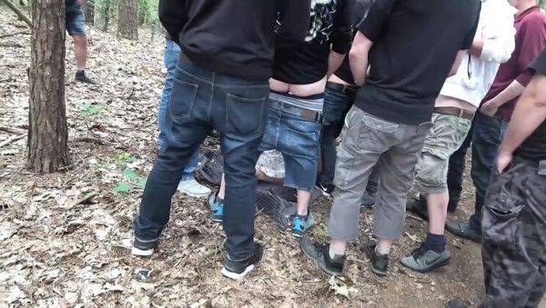 Watch this HD movie titled : Hot Blonde Sluts Ela & Dirty Julia Take Full Service Gangbang - Creampie & Bukkake Fun!