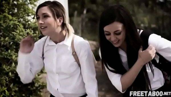 Enjoy watching this uncensored movie : Teen Best Friends Skip School & Get Fucked By Dirty Homeless Man - Whitney Wright & Eliza Jane Threesome