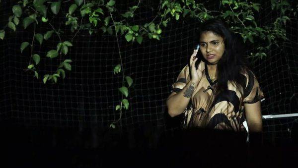 Enjoy watching uncensored movie named : Desi GF Cheats on Parents - Hard Terrace Fuck at Night with Boyfriend