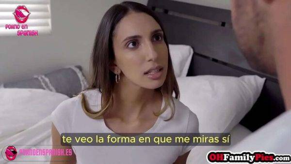 Watch hardcore movie titled : Stepsister slips and rides my cock - Spanish subtitles teen taboo