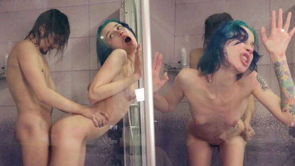 Watch HD clip of : Hard Shower Sex & Face Cum For Tiny Russian Girl Laruna - Rough Homemade Fuck