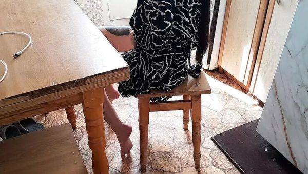 Stream the full scene called : Lesbian Neighbor Caught Masturbating in Kitchen - I Join Her for Hot Pussy Fun