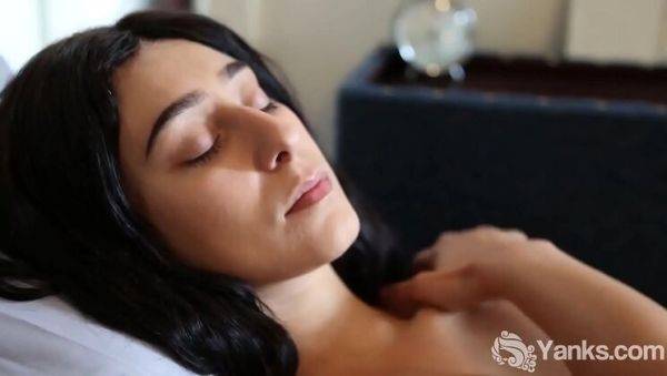 Play the uncut movie called : Violet Russo Hairy Indian Brunette Solo Masturbation with Nipple Play