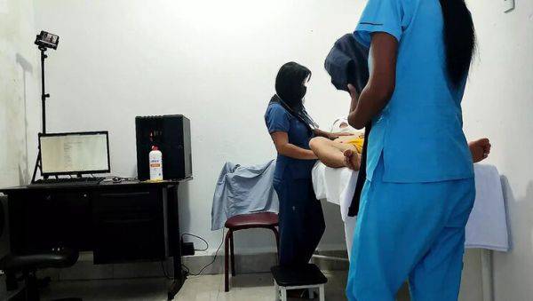 View this complete scene of : Hot Latina Doctor & Nurse Fuck Patient on Stretcher - Amateur Clinic Sex