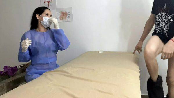 View HD clip titled : Hot Latina Doctor Gives Amazing Blowjob in Hospital Office - Big Ass & Natural Tits