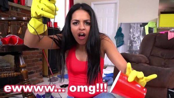 View HD scene titled : Hot Latina Maid Vienna Black Sucks and Fucks in POV Sex - BangBros