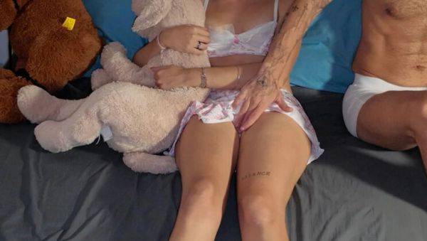 Enjoy watching complete scene of : Innocent Teen Stepdaughter Fingered By Pervy Stepdad - Family Taboo Sex