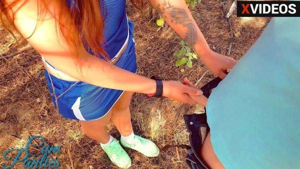 View the HD clip of : Morning Run Turns Hot When Stranger Fills My Panties With Cum - Real Public Creampie