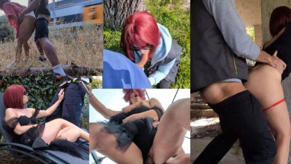 View this uncut video named : Hot Italian MILF Gets Fucked by Stranger in Public - Risky Outdoor Sex