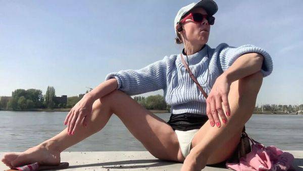 Stream uncut scene called : Hot MILF Lolacam Flashes Panties in Spring - Outdoor Exhibitionist Fun