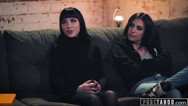 Stream the uncut scene titled : Sleazy Probation Officer Blackmails Casey Calvert & Charlotte Sartre for Hardcore Threesome Sex