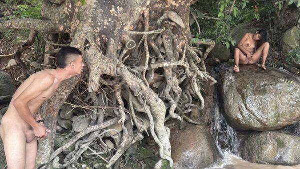 Enjoy watching the hardcore movie titled : Hot Indian Teen Angela Fox Masturbates on Rock - Seduced for Rough Anal Sex