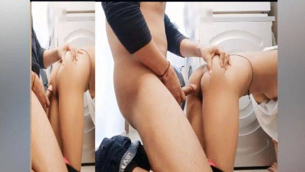 Watch this uncut clip named : Indian Teen Girl Stuck in Washing Machine - Boy Takes Advantage of Tight Virgin Pussy - Hot Desi Sex 2025