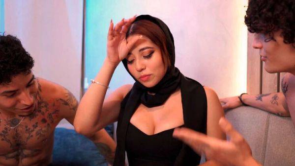 View HD scene titled : Hot Latina Nun Gets Corrupted by Big Dick in Rough Threesome - Jordy Fabian & Thiago Lopez