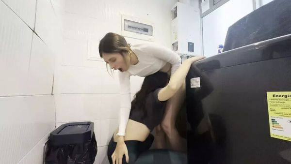 View this hardcore scene named : Hot Latina Stepsister Helps Me Wash Clothes - Lesbian Pussy Licking & Dirty Fun