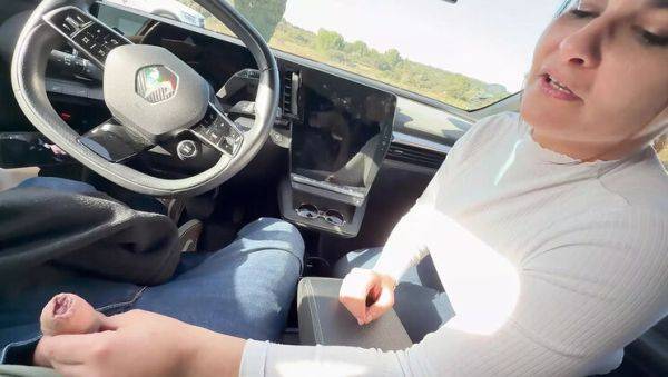 View complete movie named : Brunette MILF Kat Aluna Sucks Cock in Car - POV Blowjob & Swallow