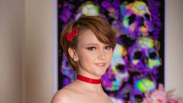 Stream the uncensored movie of : Skinny Redhead Lucy Valentine Gets Rough Doggy & Deep Throat Fuck by Big Cock Stud