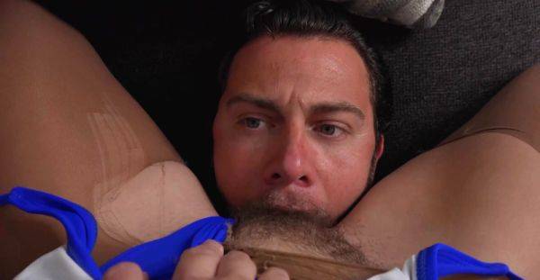 Enjoy watching the uncut video titled : Superb blonde MILF loves muffdiving moments and hard sex in her hairy cunt