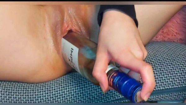 Enjoy watching uncut video : Hardcore Anal Fucking with a Bottle - Rough BDSM & Double Penetration