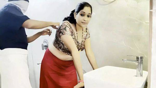 Stream this uncensored video named : Desi Stepmom Fucks Stepson Hard in Bathroom - Big Ass & Loud Moaning