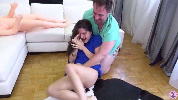 Watch the full scene : Sexy Brunette Francesca Dicaprio Gets Her Tight Pussy Pounded Doggystyle