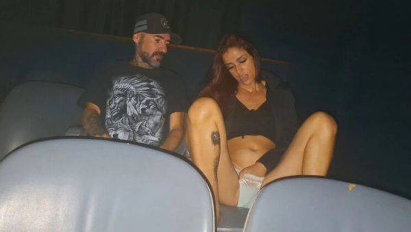 Watch uncensored clip : Hot Brazilian Wife Fucks Stranger in Cinema - Cuckold Watches & Cums!