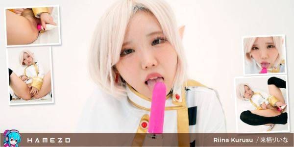 Stream this HD clip of : Rina Kurusu Looks So Hot Masturbating With Stockings On - Hamezo