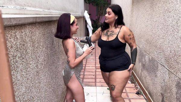 View this hardcore scene titled : BBW Brazilian MILF Seduced at Carnival - Abandoned House Lesbian Sex