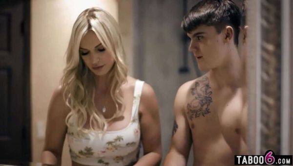 Play this uncensored video titled : Busty MILF Rachel Cavalli Fucks Step Son - Big Tits Blowjob & Hardcore Sex