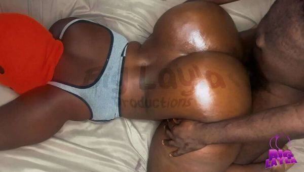 Enjoy watching the hardcore movie called : Big Booty Ebony BBW Layla Takes Huge Cock Doggystyle - Creamy Pussy & Ass Worship