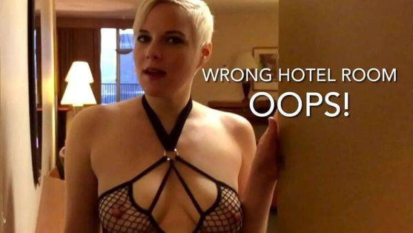 Play the complete clip titled : Wrong Room Fuck! Naughty Stranger Gives Blowjob & Ride