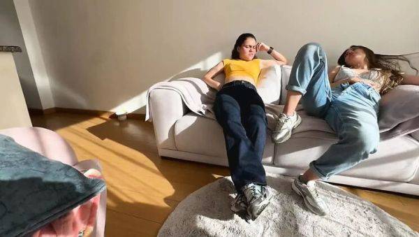 Enjoy watching the uncut video named : Hot Latina Lesbians Wrestle with Smelly Feet - Foot Fetish Catfight