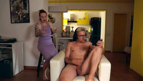 Stream this uncut scene : Hot Stepmom Catches Teen Step Son Jerking Off & Joins For Creampie Sex