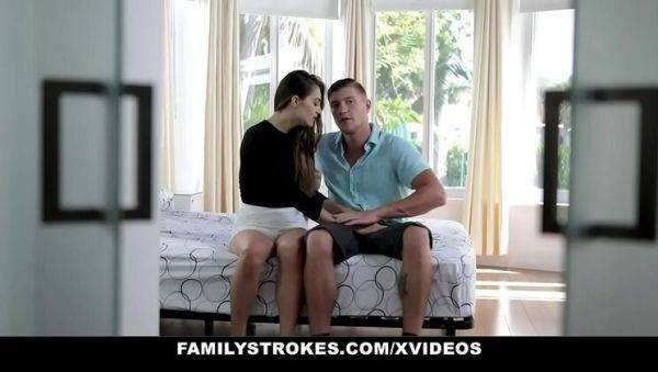 Enjoy watching the HD scene titled : Hot Stepsis Sofie Reyez Sucks Deep While Stepdad's Away - FamilyStrokes