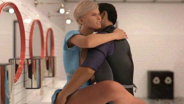 Play this uncensored movie of : Christian Fucks Vivian in Public Restroom - Hot Cheating Wife with Big Tits - Full HD Uncensored