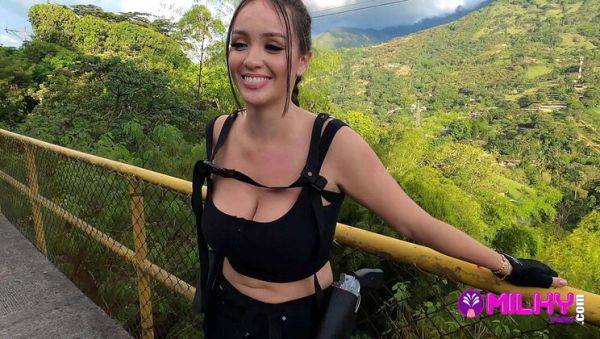 Enjoy watching the full clip named : Busty Latina Cosplayer Gets Fucked Hard in Public - Anal & Squirt