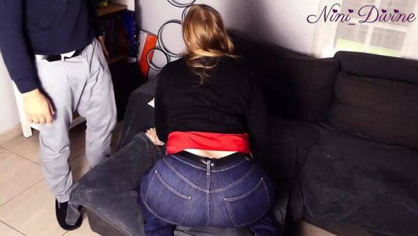 Play the full clip titled : Big Booty PAWG Rides Hard on Couch - Nini Divine Fucks Doggy Style