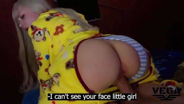 Stream this full video : Scared Teen Stepdaughter Creampied By Big Dick Stepdad During Storm