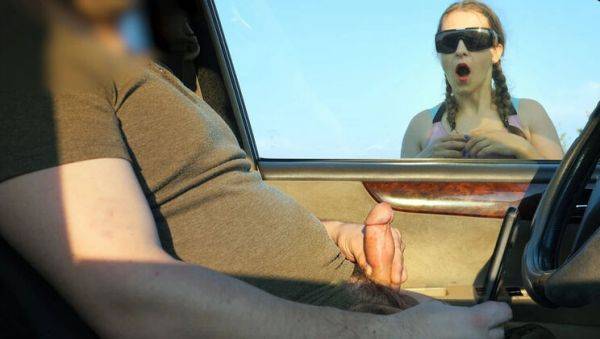 View the HD movie named : Stranger MILF with Big Natural Tits Catches Me Jerking Off in Car & Sucks My Dick in Public Park - Cum in Mouth Blowjob!